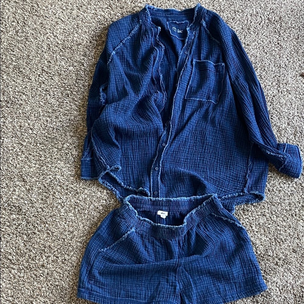 Aerie Navy Textured Set